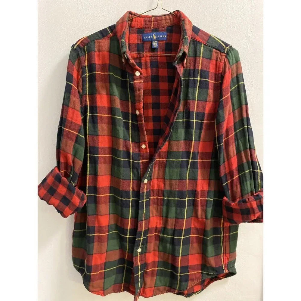 POLO RALPH LAUREN BOYS BUTTON UP FLANNEL XL 18-20 PERFECT CONDITION. NO FLAWS. - Picture 7 of 10
